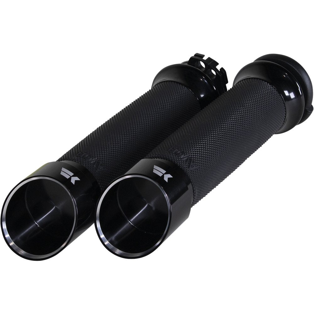 KHROME WERKS Edge Grips - Custom Contour - Cable - Black 500240