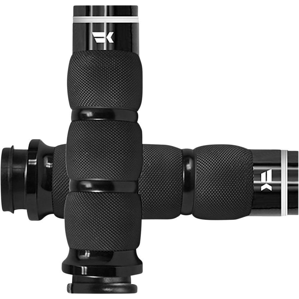 KHROME WERKS Tracer Grips - Air Cushion - TBW - Black 500110
