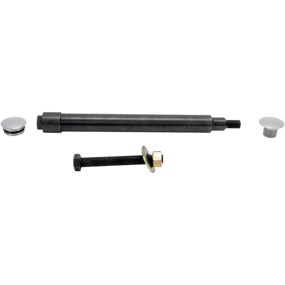 KLOCK WERKS Axle Kit - Flush Mount - Front - Black w/Polished End Caps KWS-01-1007