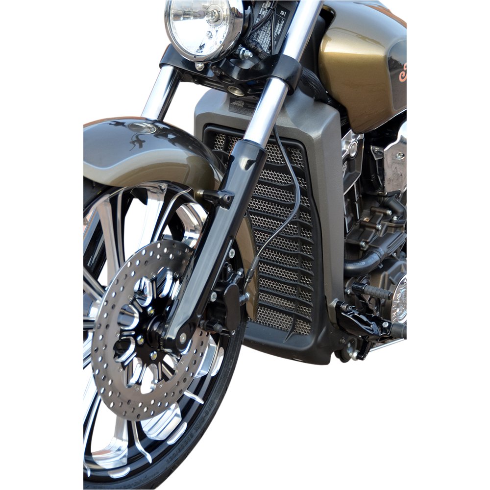 KLOCK WERKS Outrider Radiator Guard - Natural - Indian Scout KWS-04-0321