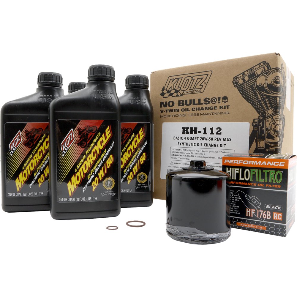 KLOTZ OIL Oil Change Kit - 20W-50 - Rev Max KH-112