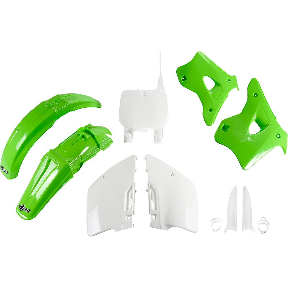 UFO Body Kit - OEM Green/White - KX 125/250 '96-'98 KAKIT192F@999