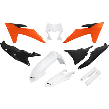 UFO Body Kit - Black/Orange/White - EXC/EXC-F '24-'25 KTKIT530F@444