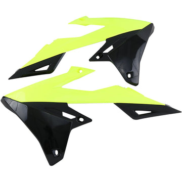 UFO Radiator Shrouds - Black/Fluorescent Yellow SU04941-DFLUU