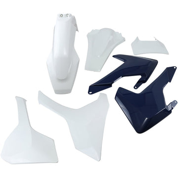 UFO Body Kit - OEM '17-'18 White/Blue - Husqvarna HUKIT621999
