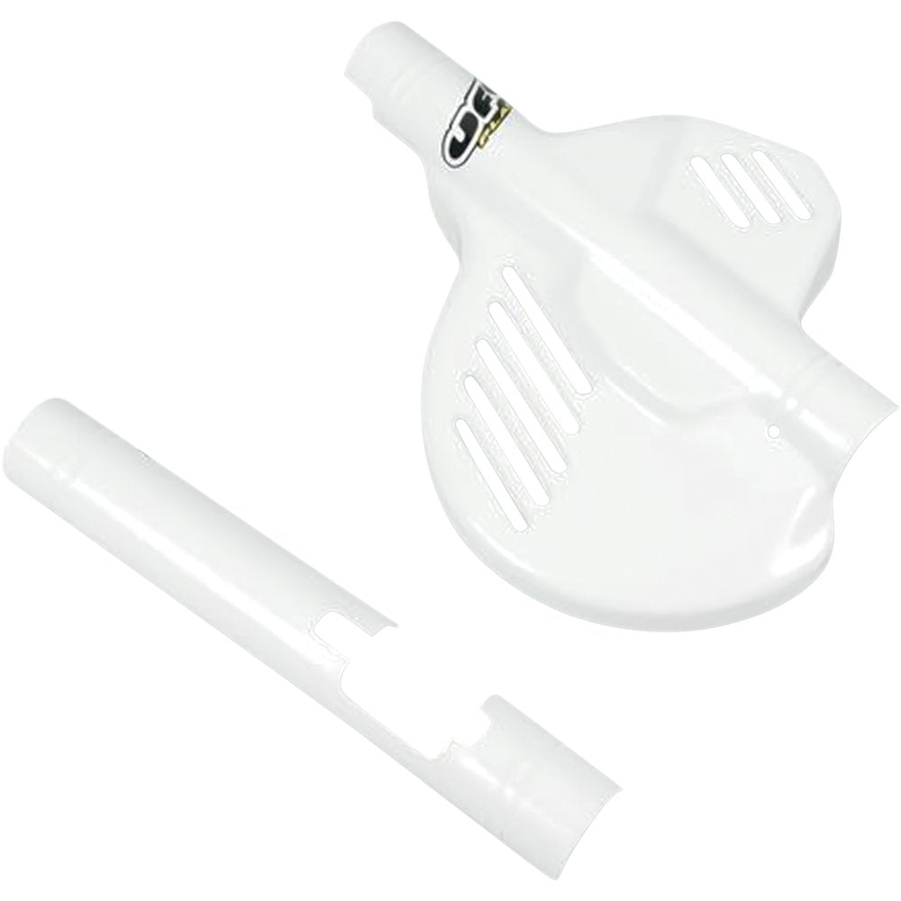 UFO Front Disc Cover - White - Honda - CR 125/250/500 R '85-'89 HO02605-041