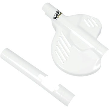 UFO Front Disc Cover - White - Honda - CR 125/250/500 R '85-'89 HO02605-041