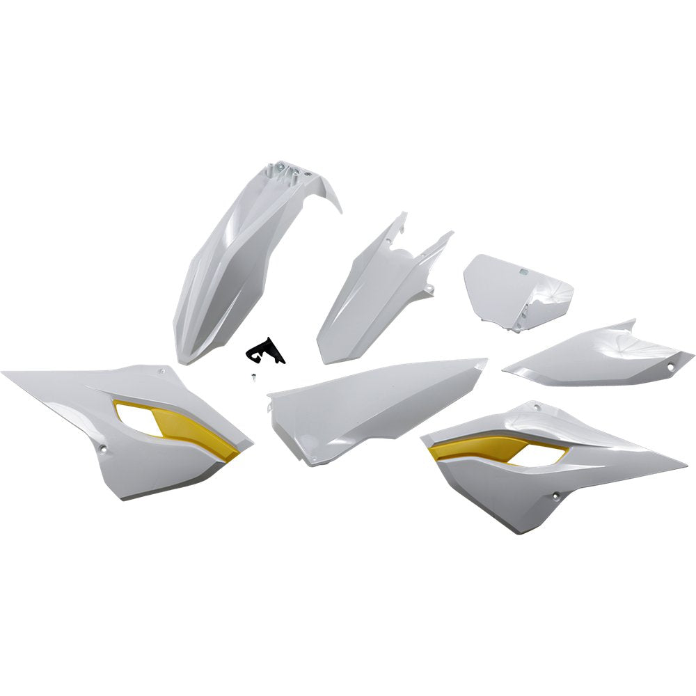 UFO Body Kit - '15 OEM White/Yellow - Husqvarna TC/FC HUKIT613-999W