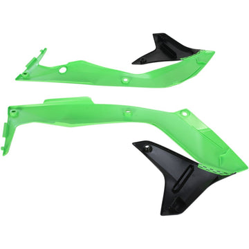 UFO Radiator Covers - Black/Green KA04736-999