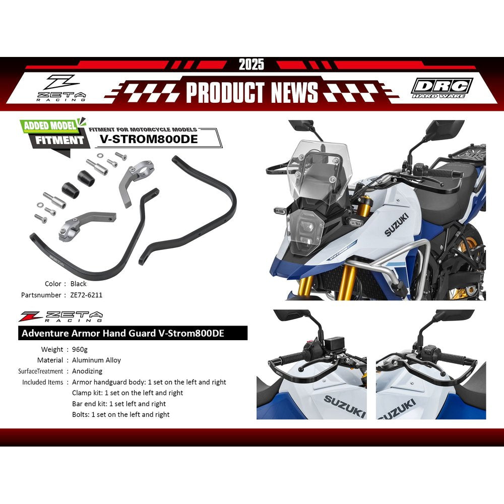 Adventure Armor Handguards Pr Black Suz