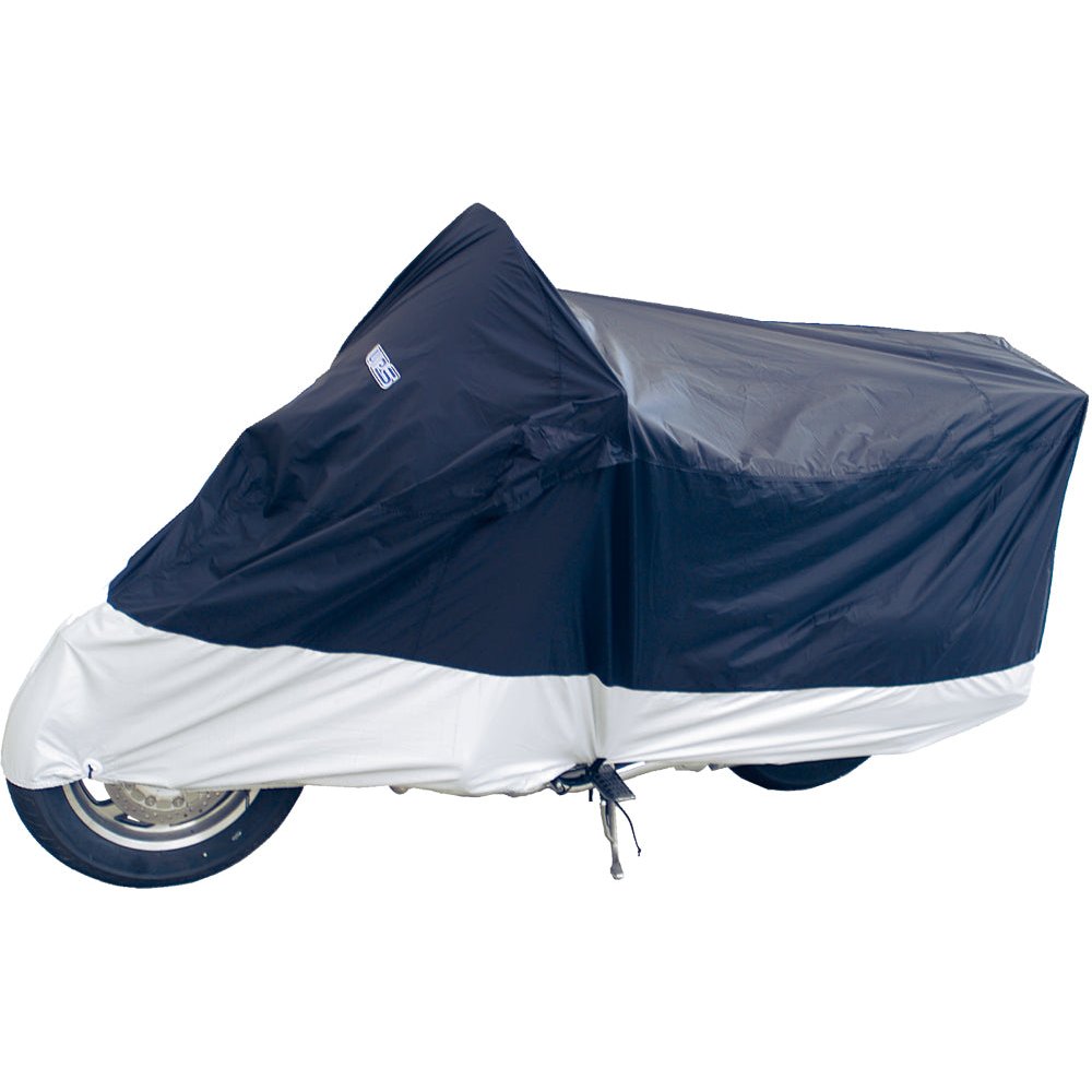 Deluxe Motorcycle Cover Xl Lg Black/Silver