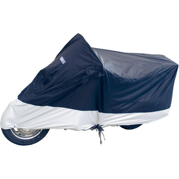 Deluxe Motorcycle Cover Xl Lg Black/Silver