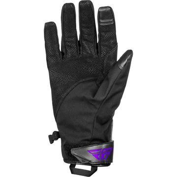 Title Long Gloves Black/Purple Xl