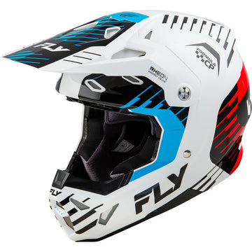Youth Formula Cp Slice Helmet White/Red/Cyan Yl