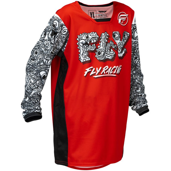 Fly Racing Youth Kinetic Mutant Jersey Red/White/Black Yxl