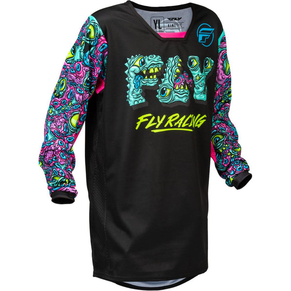 Fly Racing Youth Kinetic Mutant Jersey Black/Multi Ys