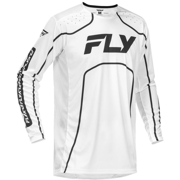 Fly Racing Youth Rayce Bicycle Jersey White/Black Yxl