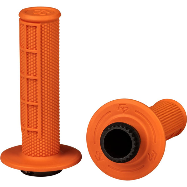 Fire Power Control Mx Lock On Grips Orange Half Waffle
