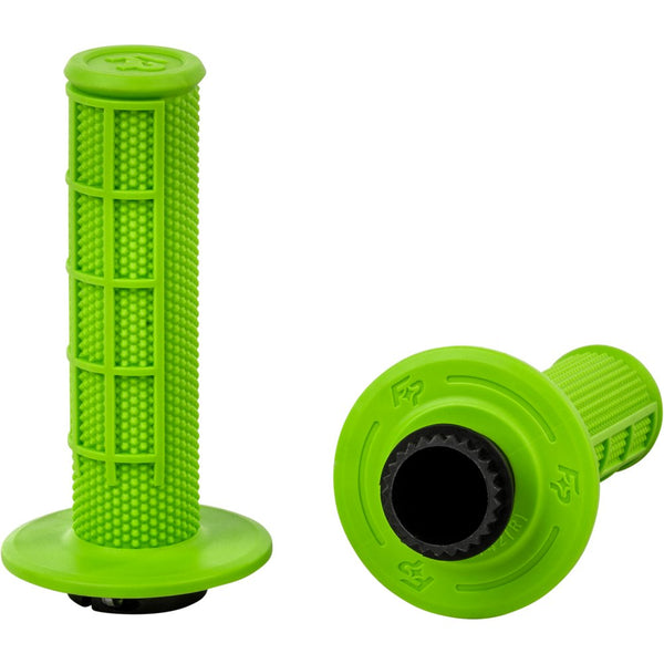 Fire Power Control Mx Lock On Grips Green Half Waffle