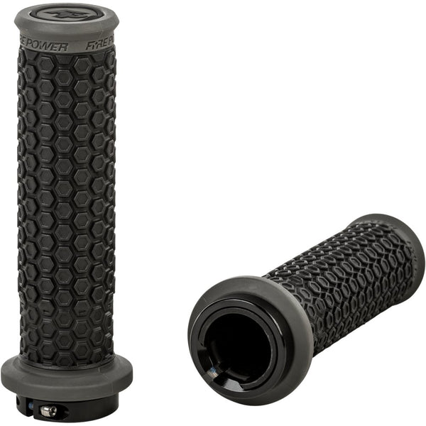 Fire Power Pilot Atv Lock On Grips Black/Gray