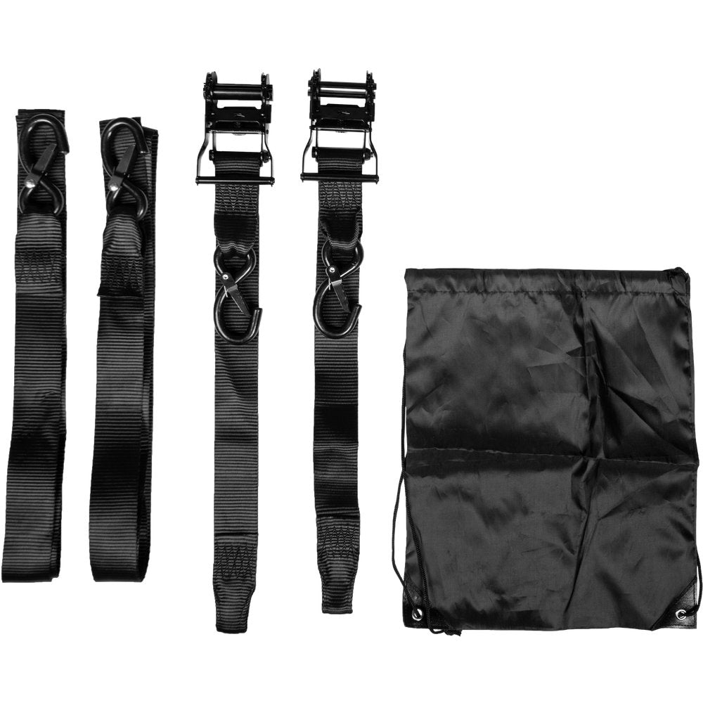 2" X 8' Ratchet Soft Tie Down Black 2/Pk