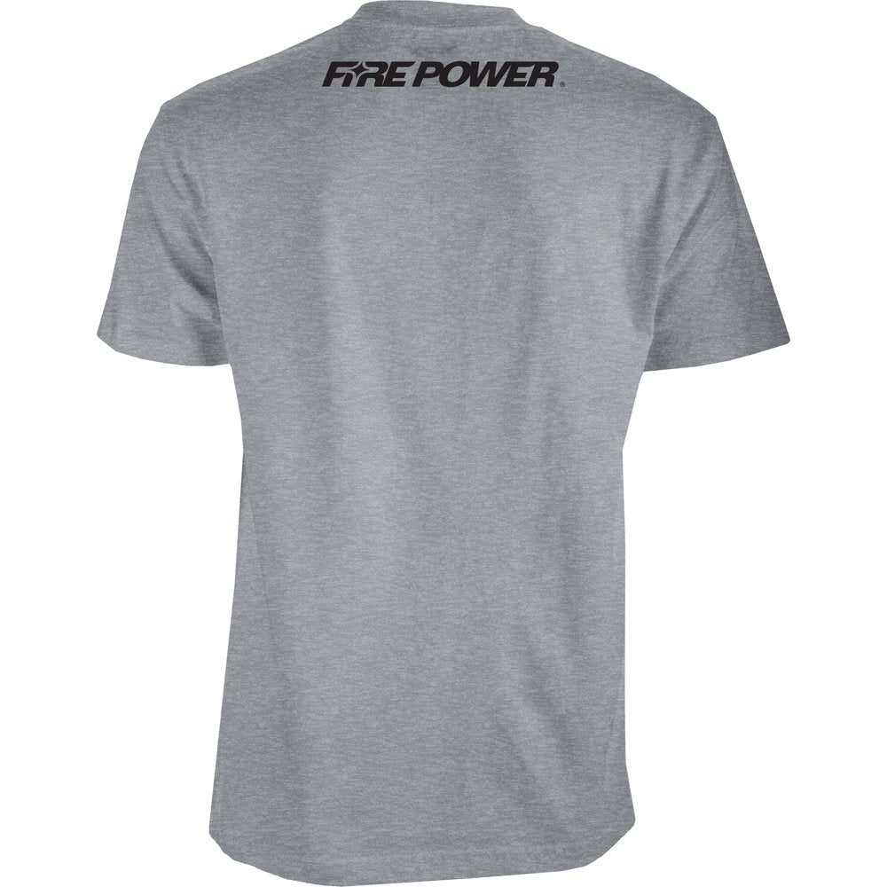 Fire Power Tee Grey Heather 2x