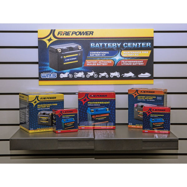 Fire Power Battery Rack Sign