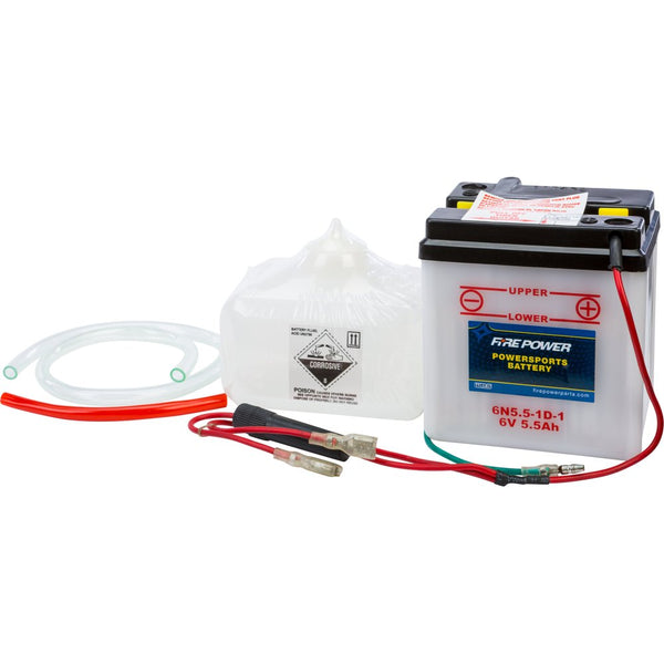 Fire Power Battery W/Acid 6n5.5 1d 1 6v
