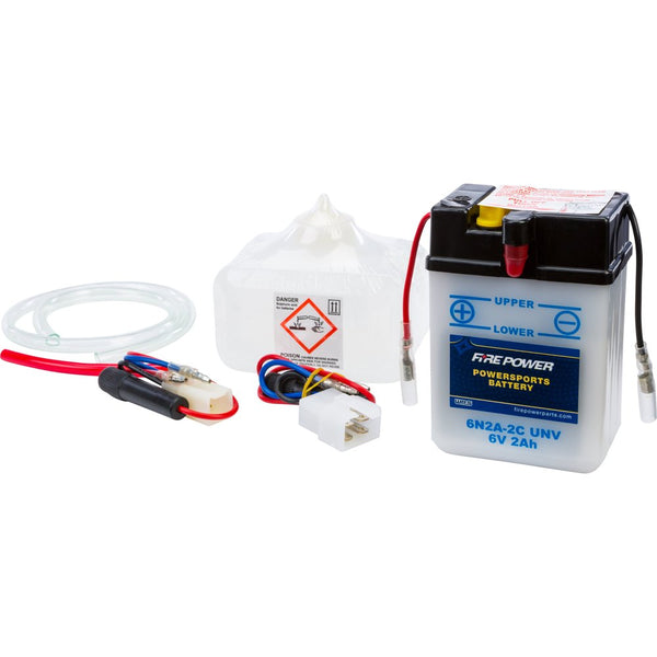 Fire Power Battery W/Acid 6n2a 2c Unv 6v