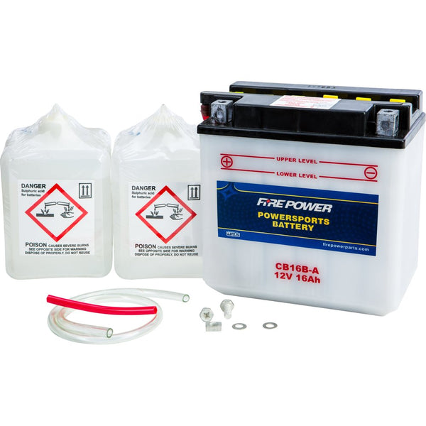 Fire Power Battery W/Acid Cb16b A 12v Heavy Duty