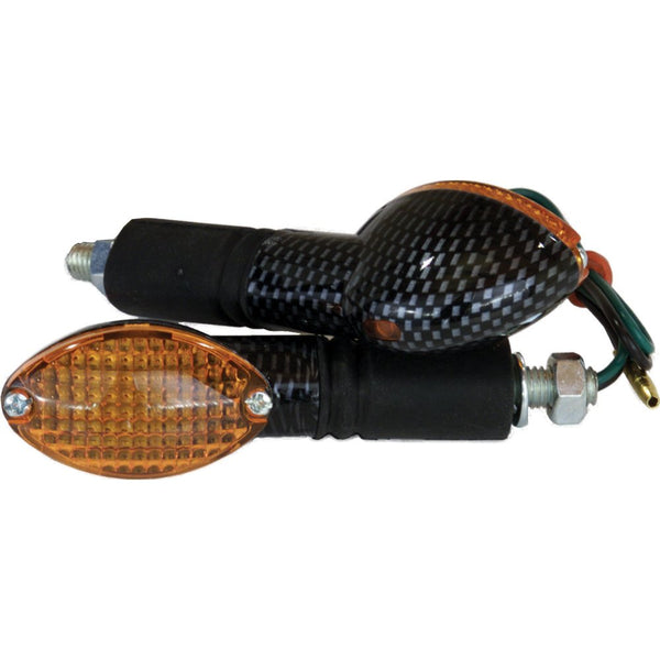 Fire Power Cat Eye Marker Light Set Carbon
