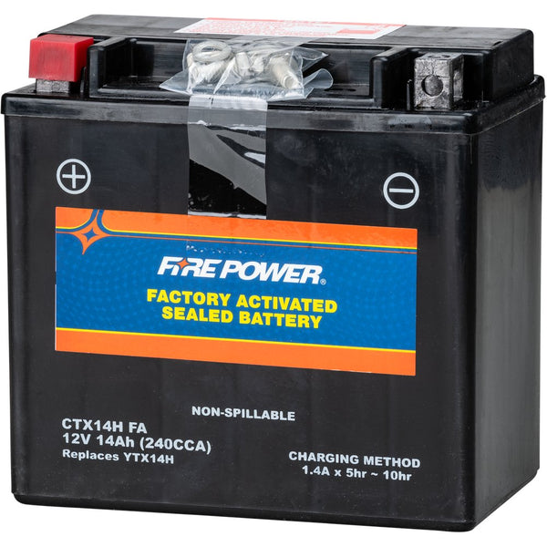 Fire Power Battery Ctx14h Sealed Factory Activated