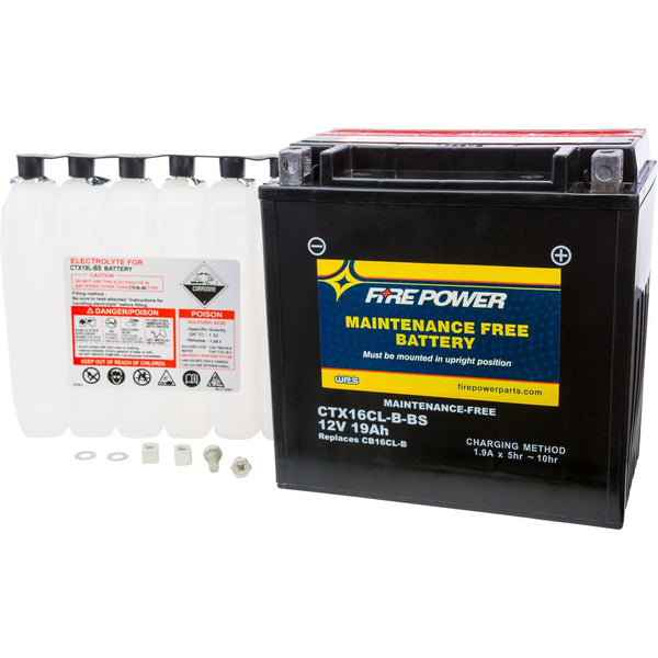 Fire Power Battery Ctx16cl B Bs Maintenance Free