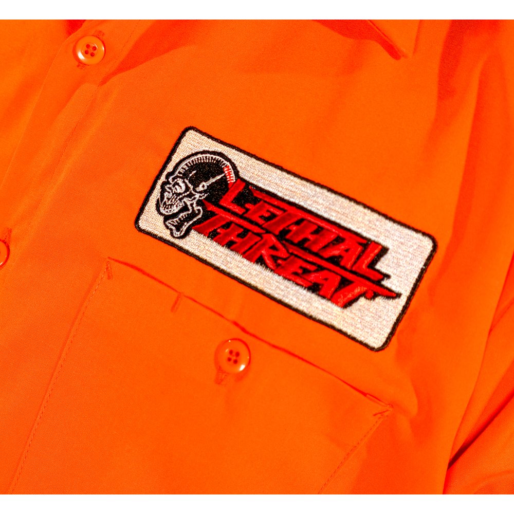 LETHAL THREAT Rollin Right Shop Shirt - Orange - XL DG60173XL