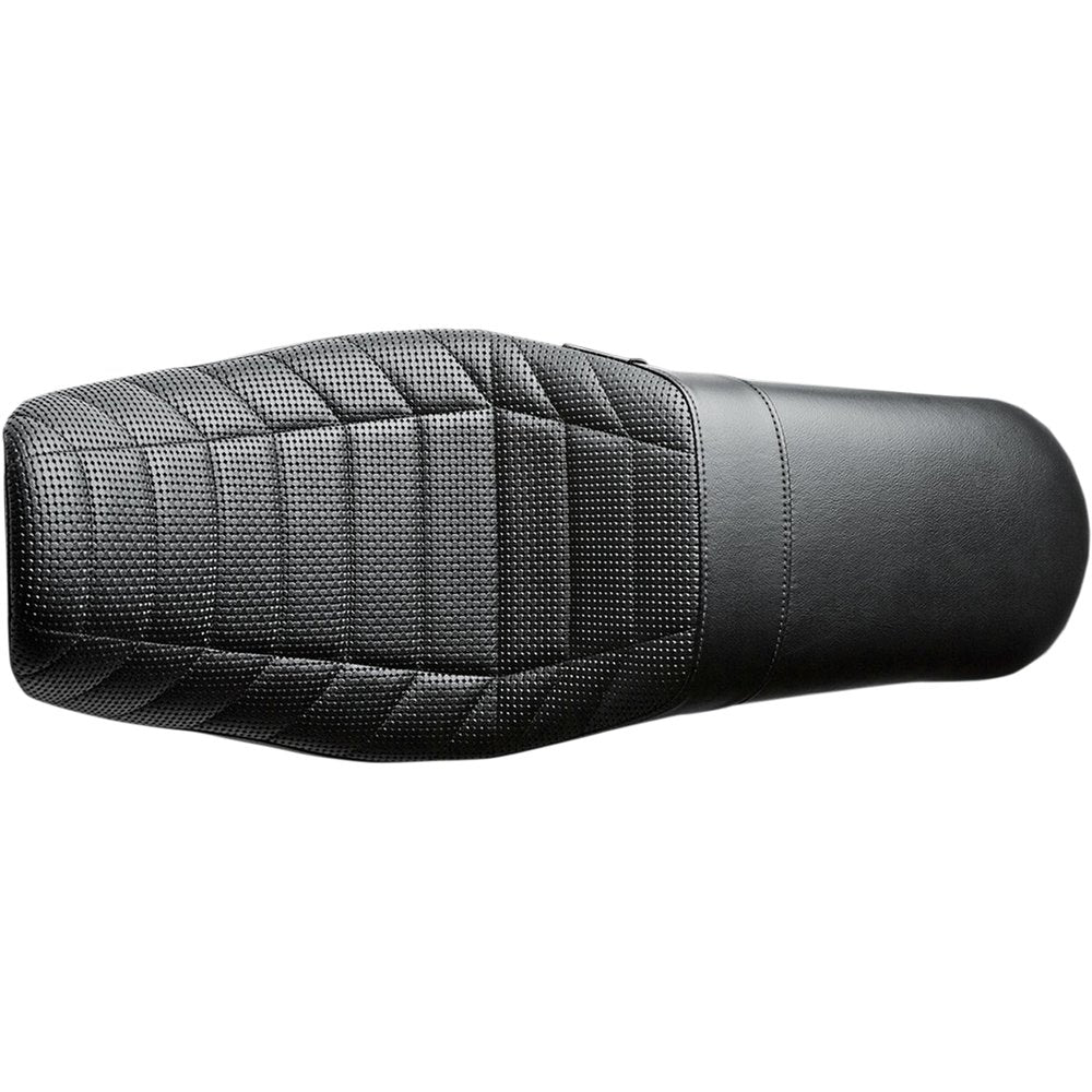 LE PERA Daytona Sport Seat - Flat Track Stitch - Black - Dyna '06-'17 LK-512TRKPT