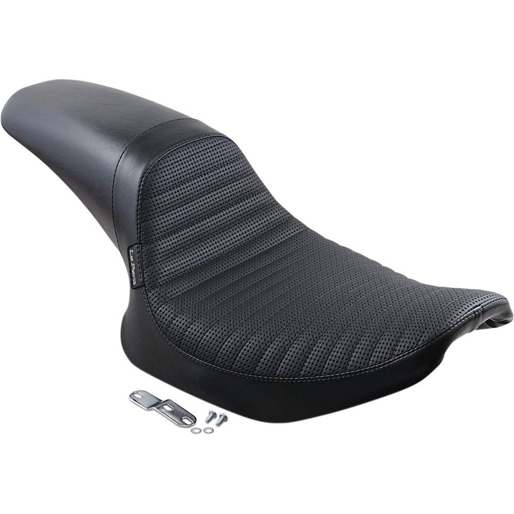 LE PERA Daytona Sport Seat - Basketweave/Pleated - Black - FXR '82-'00 L-541BWPT