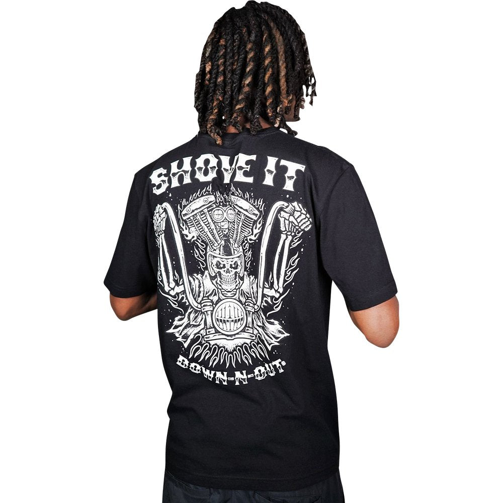 LETHAL THREAT Down-N-Out Shove It T-Shirt - Black - 3XL DT10046XXXL