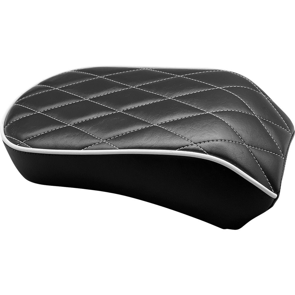LE PERA Bare Bones Pillion Pad - White Diamond - Black - FLDE/FLHC '18-'23 LYX-007PDMWTP