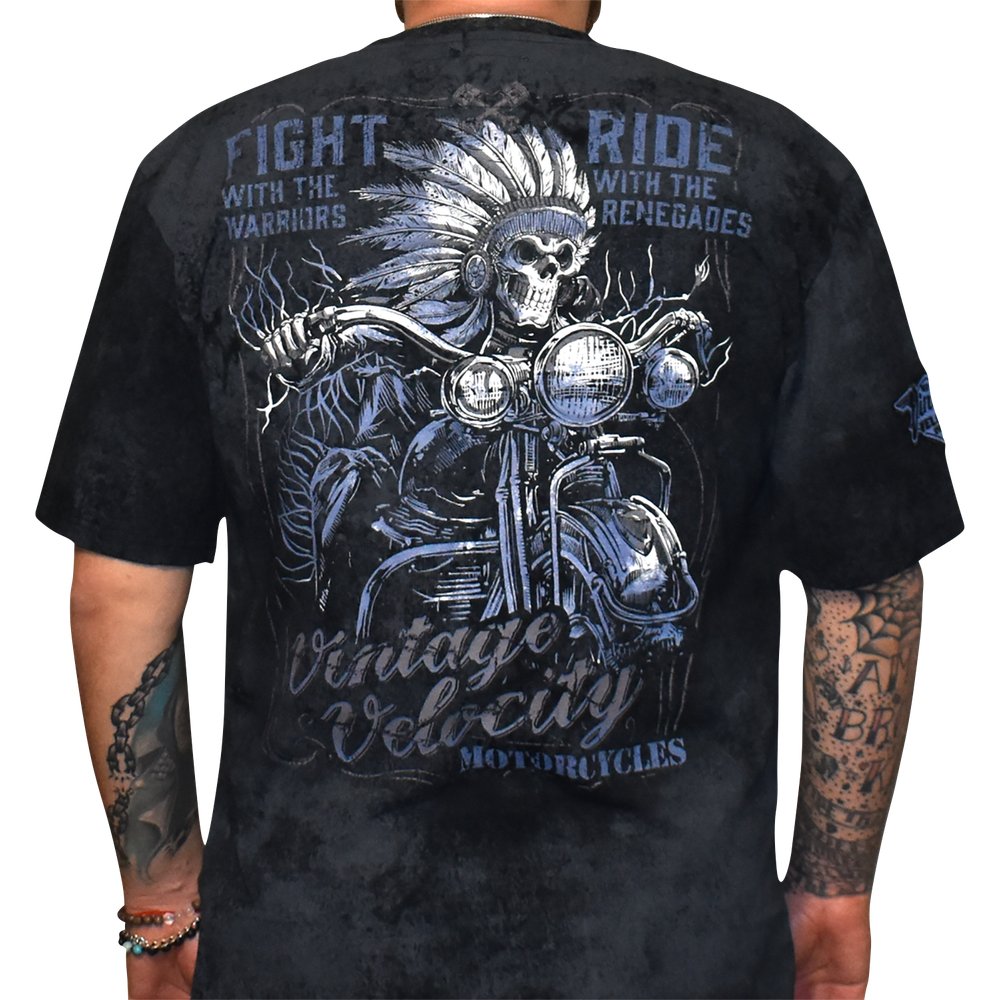LETHAL THREAT Vintage Velocity Run with the Renegades T-Shirt - Black - 2XL VV40176XXL