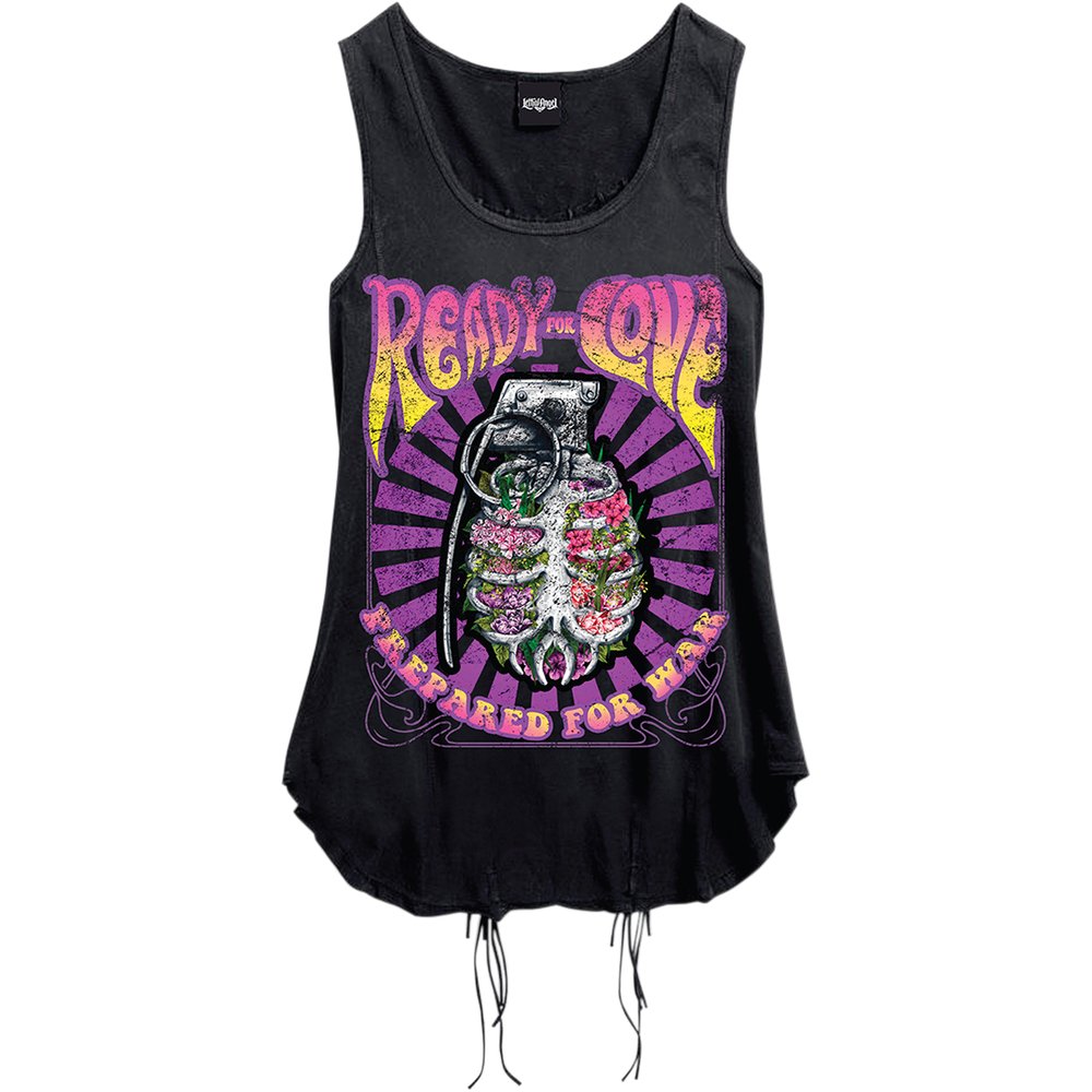 LETHAL THREAT Women's Ready4Love Tank Top - Black - Small LA20610S