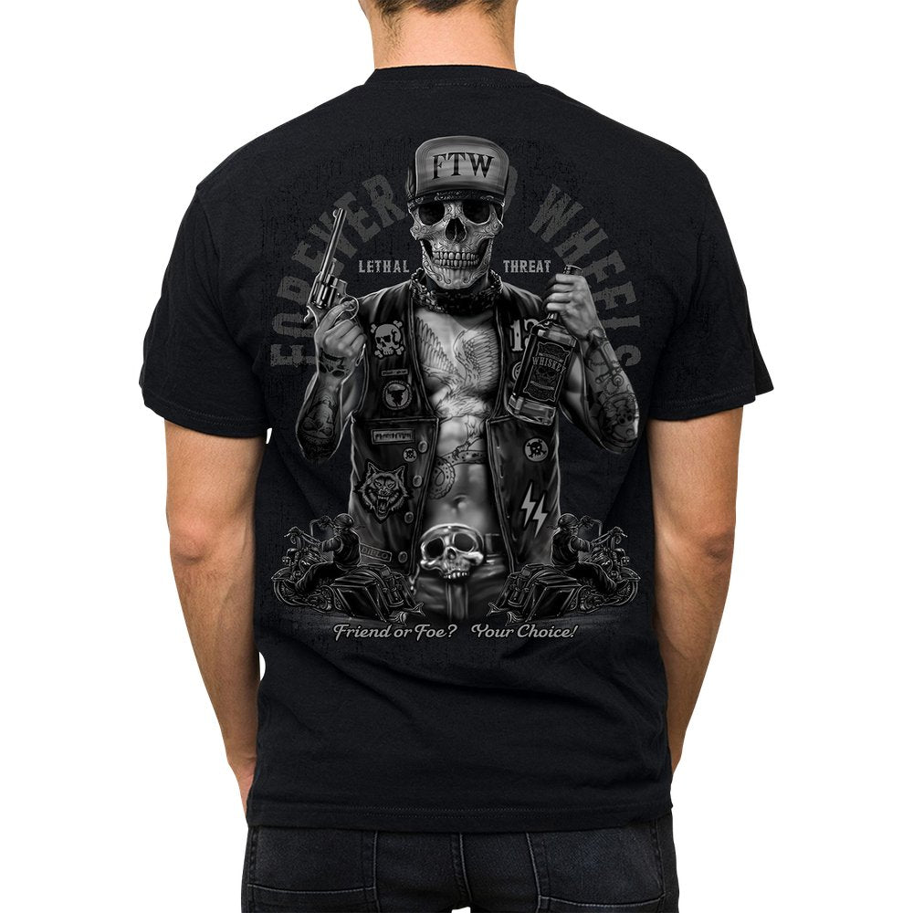LETHAL THREAT Friend or Foe T-Shirt - Black - 3XL LT20904XXXL