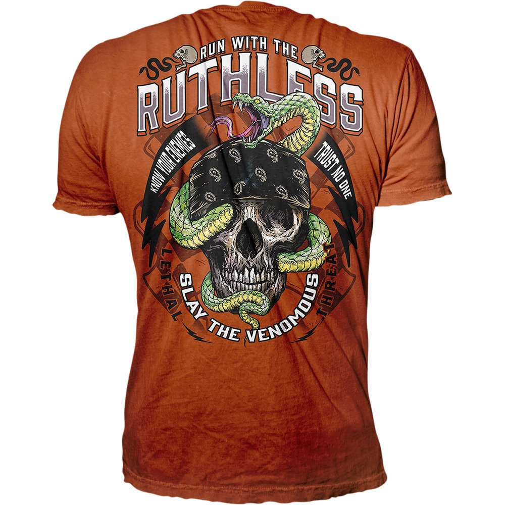 LETHAL THREAT Run with the Ruthless T-Shirt - Orange - 3XL LT20897XXXL