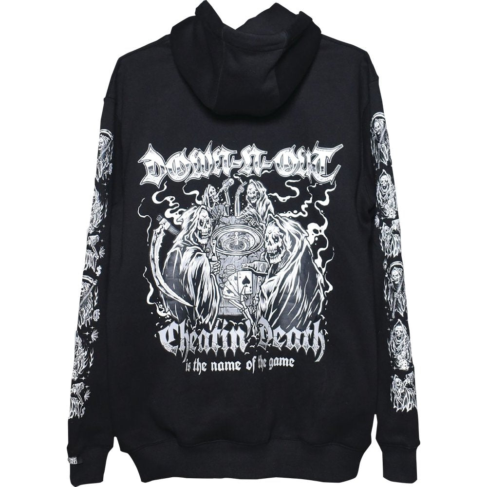 LETHAL THREAT Down-N-Out Cheating Death Hoodie - Black - XL DT10054XL