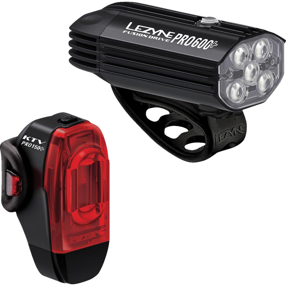 LEZYNE Fusion Drive Pro 600+ / KTV Drive Pro+ Lights - Front & Back - 600 lm / 150 lm 1-LED-39P-V137