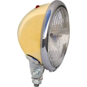Solid Brass Headlight W/Chrome Ring