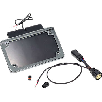 NAMZ Saddlebag Tag Holder w/ Illuminated License Plate Frame - '14 FLHT NIBTH-C03