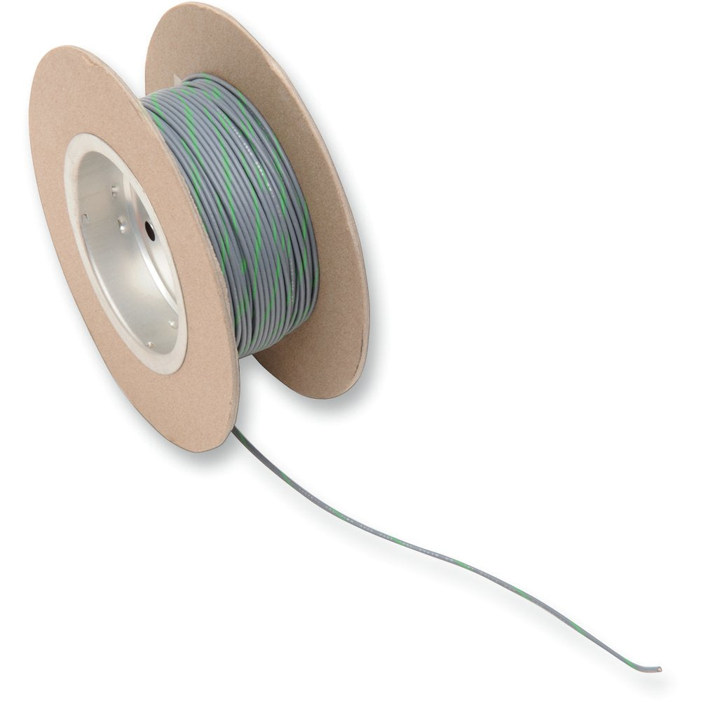 NAMZ 100' Wire Spool - 18 Gauge - Gray/Green NWR-85-100
