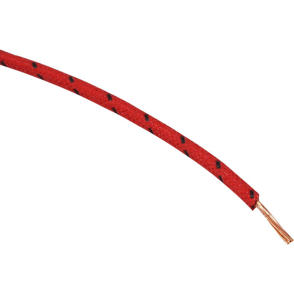 NAMZ 25' Cloth-Braided Wire Spool - 16 Gauge - Red/Black NCBW-20