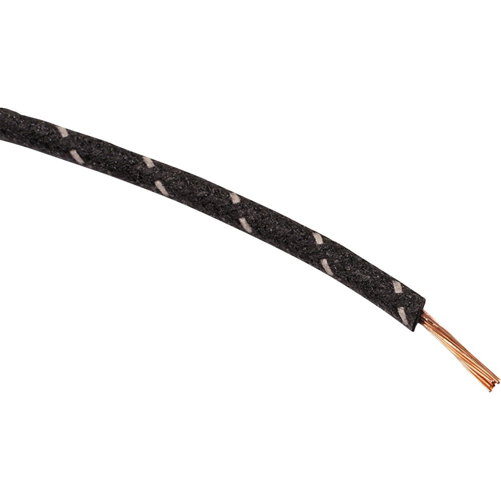 NAMZ 25' Cloth-Braided Wire Spool - 16 Gauge - Black/White NCBW-09