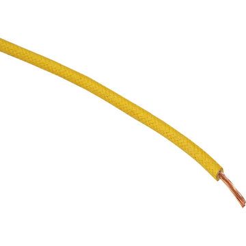 NAMZ 25' Cloth-Braided Wire Spool - 16 Gauge - Yellow NCBW-4